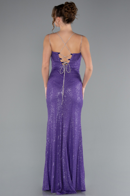Purple Long Mermaid Evening Gown ABU3768