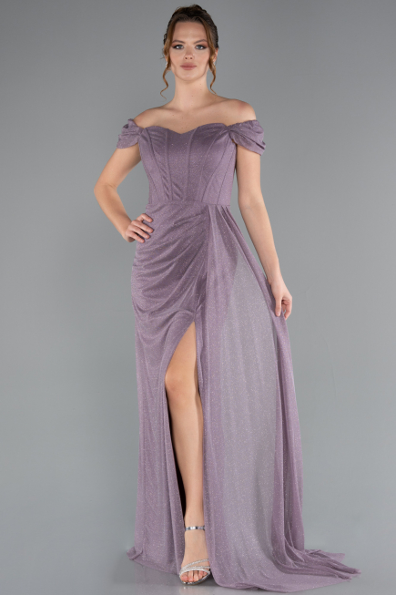 Lavender Long Prom Gown ABU3472
