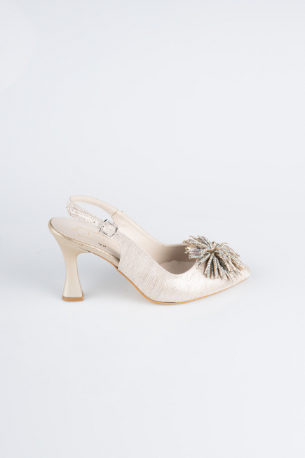 Gold Laser Cut Evening Shoe MJ9003