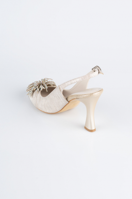 Gold Laser Cut Evening Shoe MJ9003