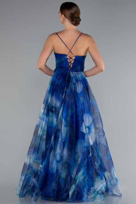 Long Sax Blue Evening Dress ABU5053