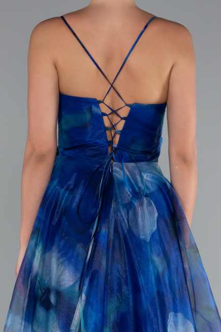 Long Sax Blue Evening Dress ABU5053