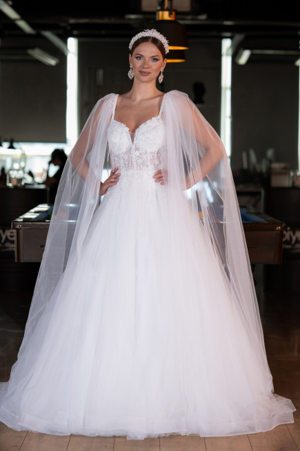 Long White Wedding Dress ABG137