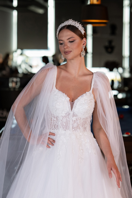 Long White Wedding Dress ABG137