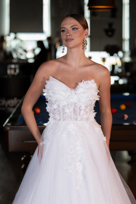 Long White Wedding Dress ABG135