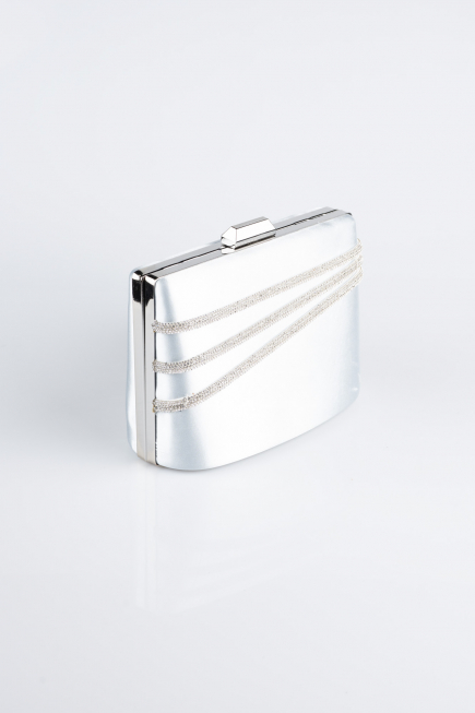 Grey Satin Night Bag SH822