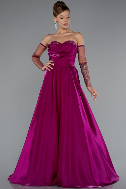 Fuchsia Long Evening Dress ABU3604