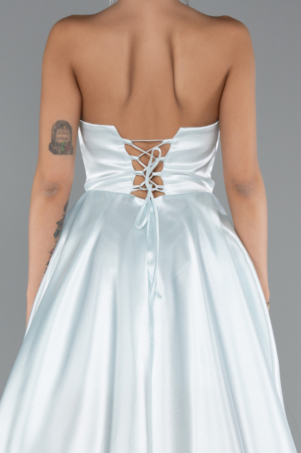 Long Mint Satin Evening Dress ABU5064
