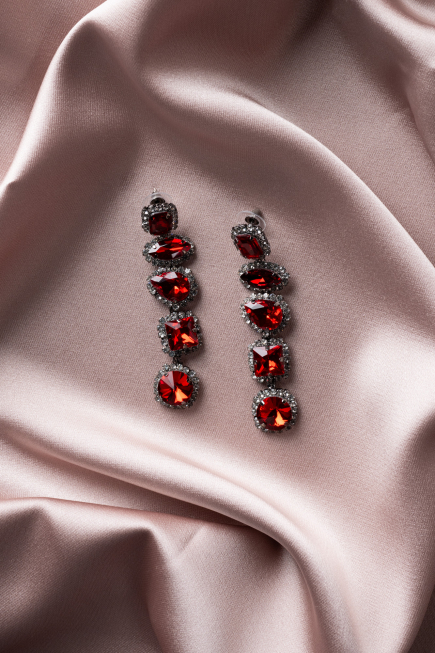 Red-Anthracite Earring UK622