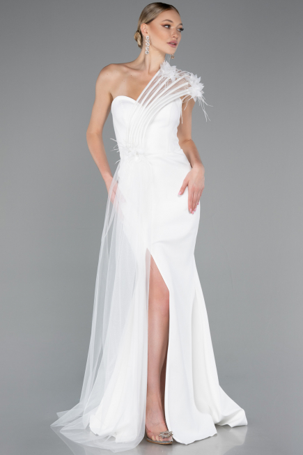 Long White Evening Dress ABU4969