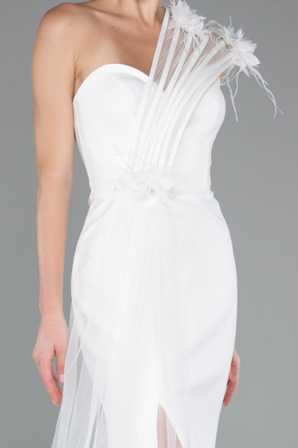 Long White Evening Dress ABU4969