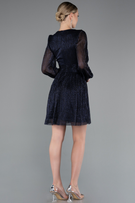 Short Navy Blue Cocktail Dress ABK2376