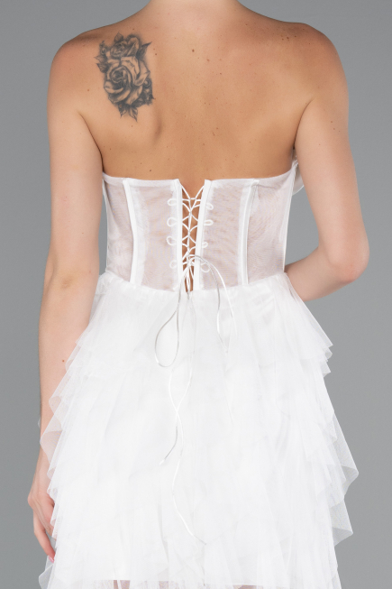 Long White Evening Dress ABU5071