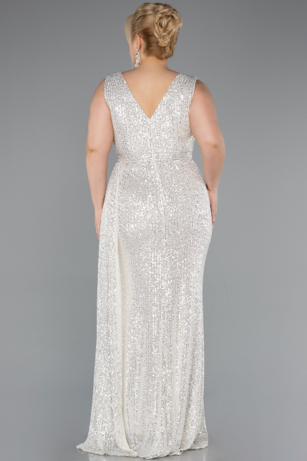 Long Mink Scaly Plus Size Evening Dress ABU3194