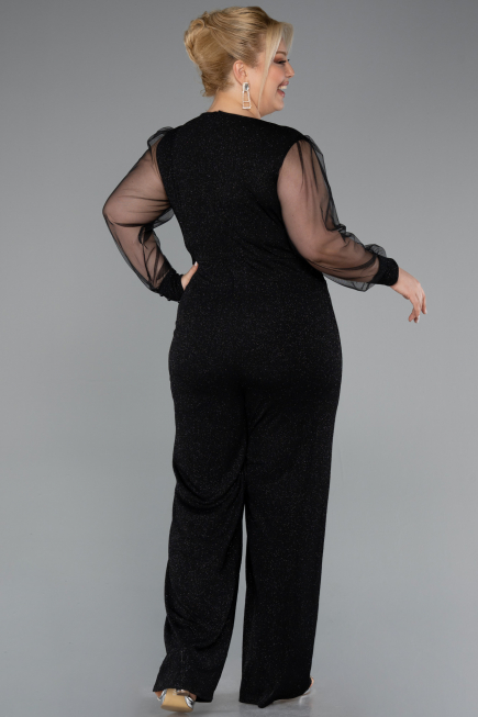 Long Black Plus Size Cocktail Dress ABT131