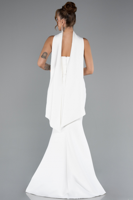 Long White Evening Dress ABU5097