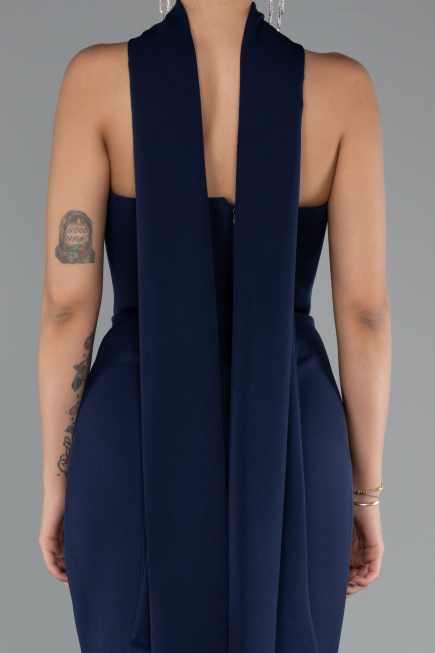 Long Navy Blue Evening Dress ABU5097