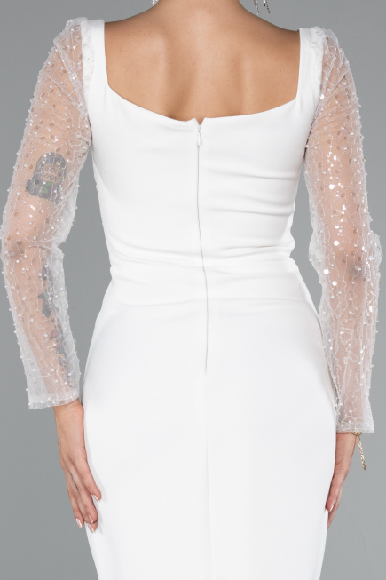 Midi White Cocktail Dress ABK2387
