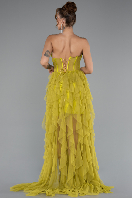 Pistachio Green Long Evening Dress ABU5071