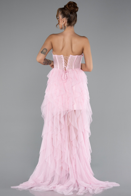 Powder Color Long Evening Dress ABU5071