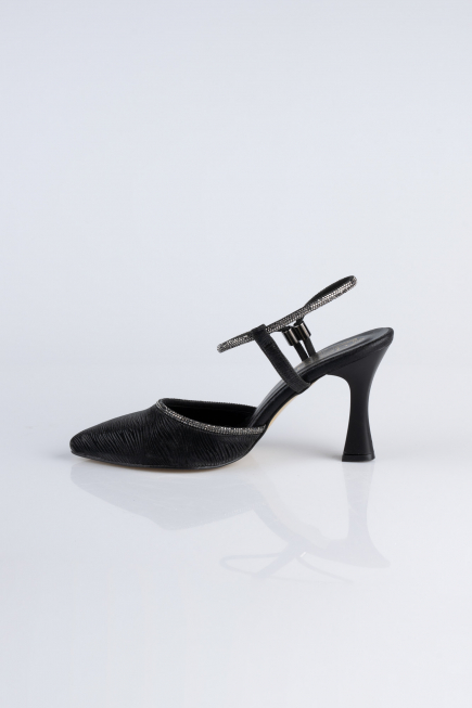 Black Laser Cut Stiletto MJ5150