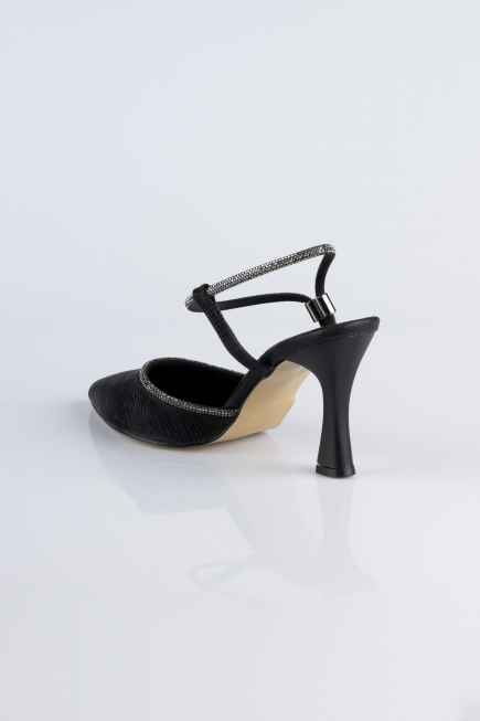Black Laser Cut Stiletto MJ5150