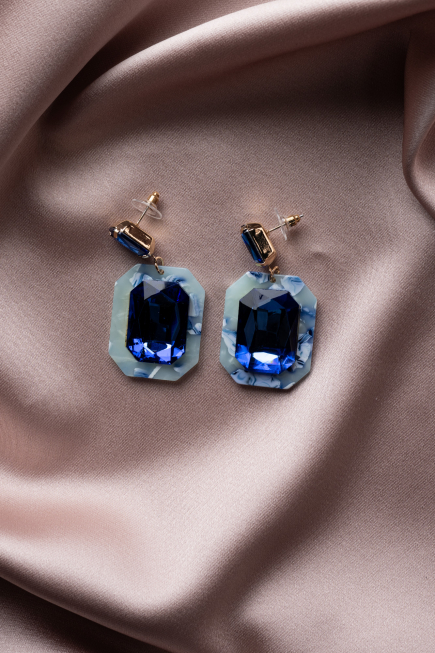 Sax Blue Earring BJ1037