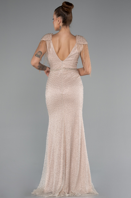 Long Gold Evening Dress ABU5132