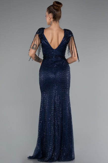 Long Navy Blue Evening Dress ABU5132