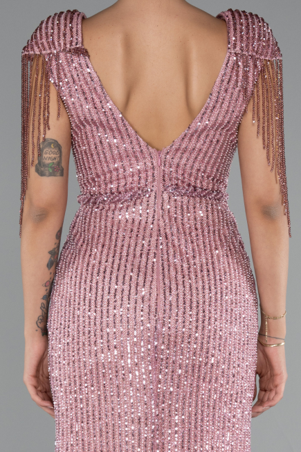 Long Powder Color Evening Dress ABU5132