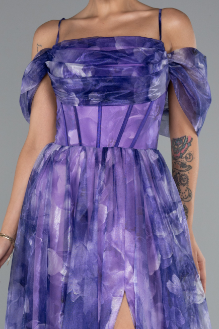Long Purple Evening Dress ABU5133