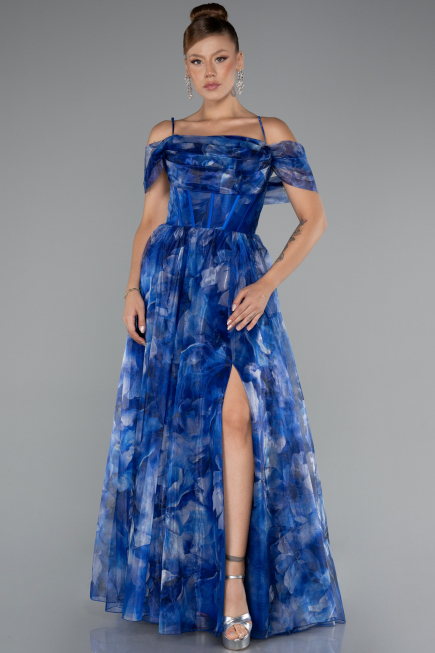 Long Sax Blue Evening Dress ABU5133