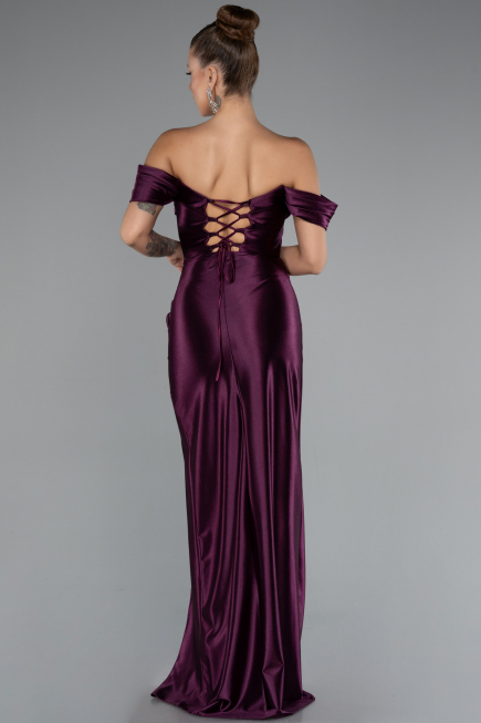 Plum Long Evening Dress ABU3611