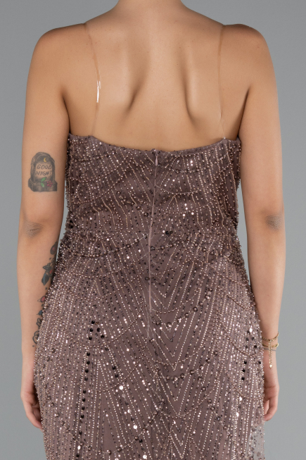 Long Copper Beaded Evening Dress ABU5141