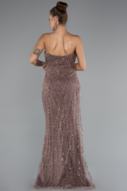Long Copper Beaded Evening Dress ABU5141
