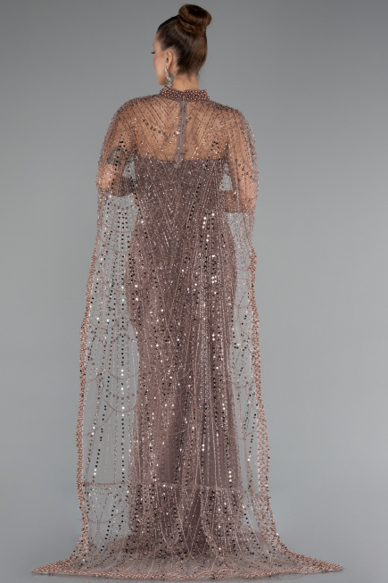 Long Copper Beaded Evening Dress ABU5141