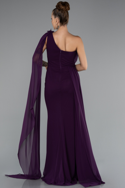 Long Purple Chiffon Evening Dress ABU5144