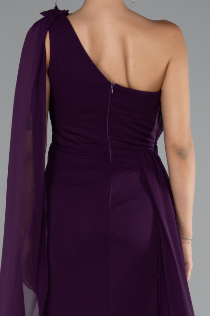 Long Purple Chiffon Evening Dress ABU5144