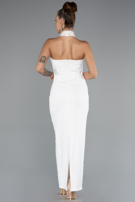 Midi White Evening Dress ABK2399