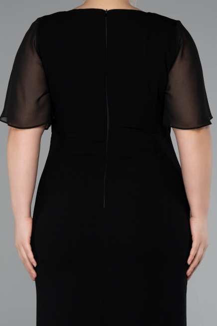 Midi Black Plus Size Cocktail Dress ABK2401