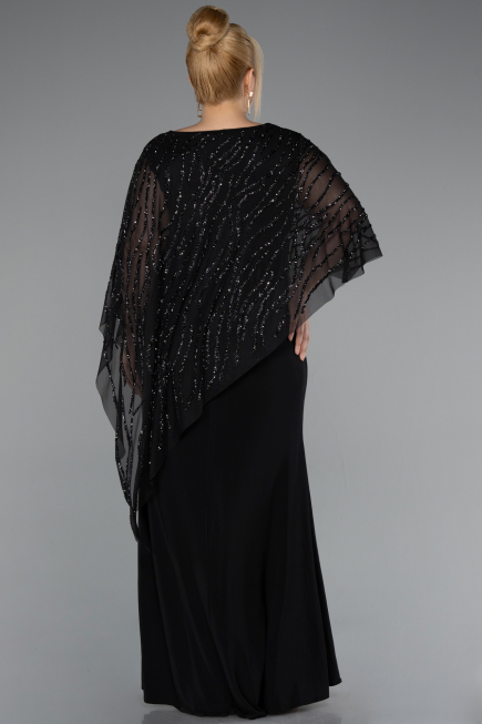 Long Black Formal Plus Size Dress ABU5158