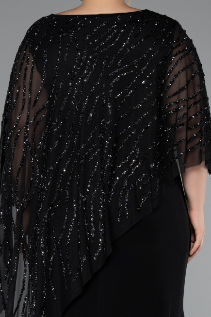 Long Black Formal Plus Size Dress ABU5158