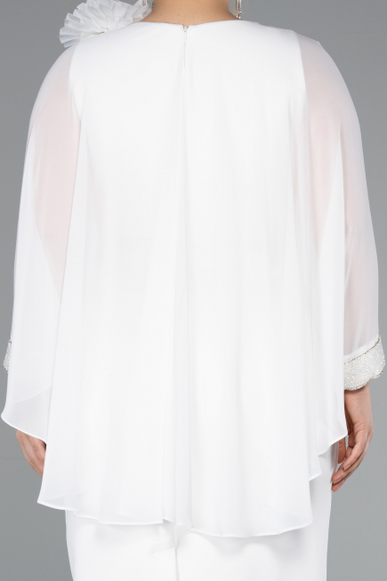 Midi White Plus Size Party Dress ABK2383