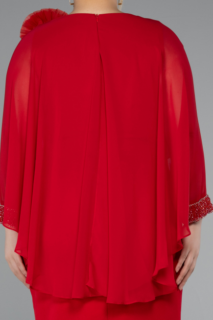 Midi Red Plus Size Party Dress ABK2383