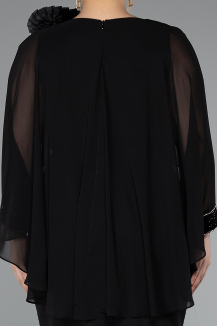 Midi Black Plus Size Party Dress ABK2383