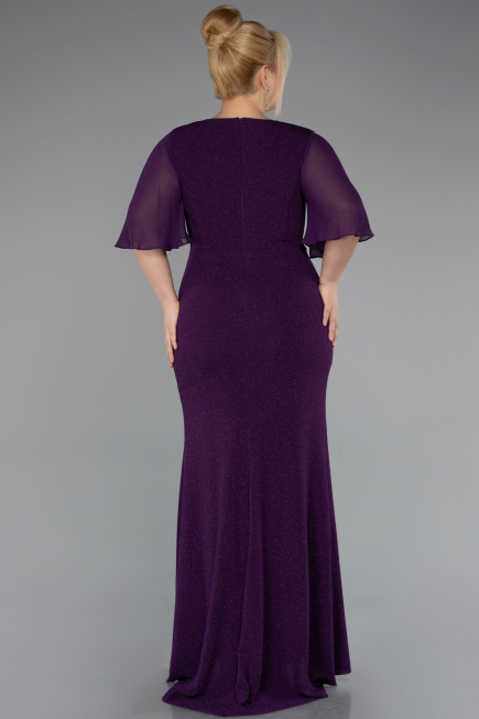 Dark Purple Long Plus Size Evening Dress ABU2651