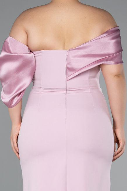 Long Powder Color Formal Plus Size Dress ABU5047