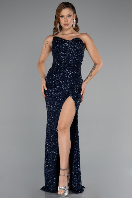 Long Navy Blue Evening Dress ABU5166