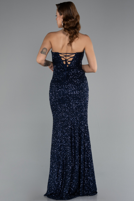 Long Navy Blue Evening Dress ABU5166