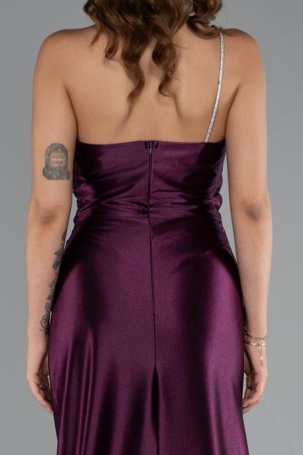 Long Cherry Colored Prom Gown ABU5022